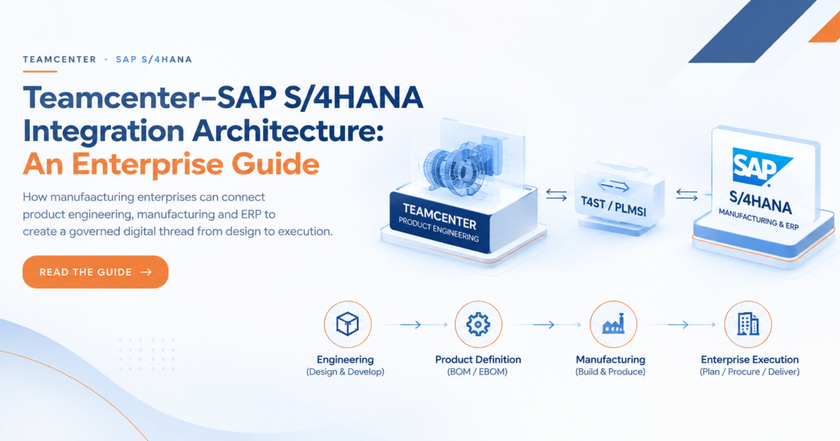 Teamcenter–SAP S/4HANA Integration Architecture: An Enterprise Guide